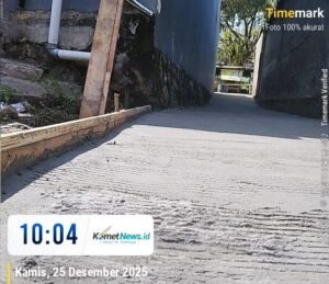 Diduga Dikerjakan Asal Jadi, Proyek Betonisasi di Desa Sukawali Disorot Aktivis Pantura