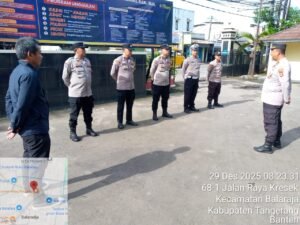 Apel Pagi dan Sispam Mako dalam Rangka Peningkatan Kesiapsiagaan Personil Polsek Balaraja Polresta Tangerang