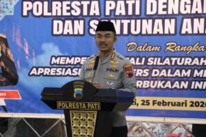 Bukber Bareng Insan Pers, Kapolresta Pati Perkuat Sinergi dan Santuni Anak Yatim