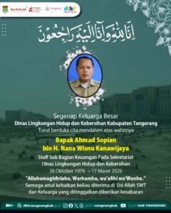 DLHK Kabupaten Tangerang Berduka, Ahmad Sopian Wafat di Usia 49 Tahun