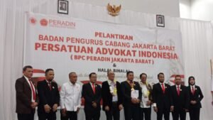 Ketum Peradin Lantik Hartono Suwongso Jabat Ketua BPC Jakarta Barat