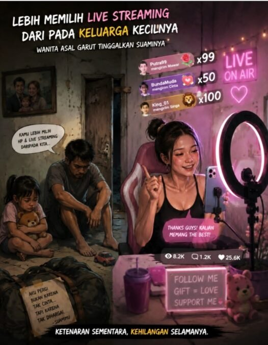 Demi Live Streaming di poppo, Istri Tinggalkan Suami! Konflik Rumah Tangga Berakhir Ancaman Cerai