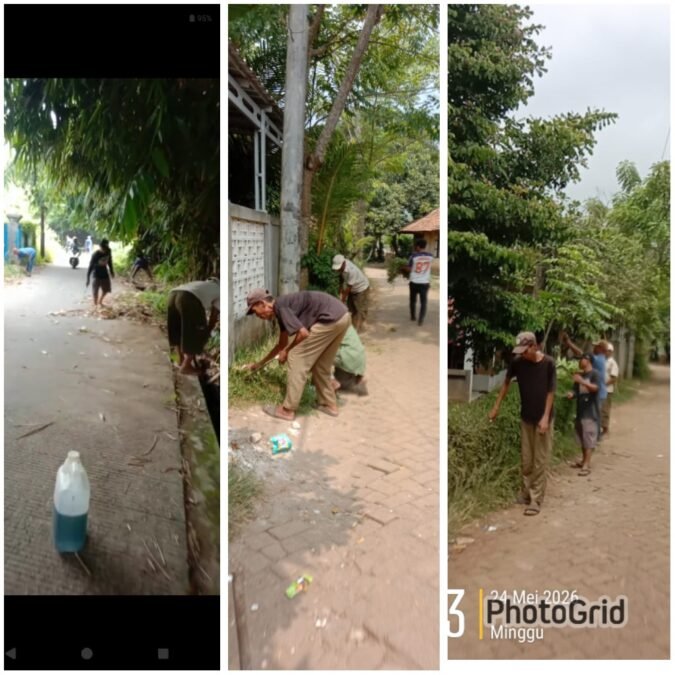 Kades Kemiri Pimpin Aksi Bersih Saluran Air di Kejaroan 05, Wujud Nyata Kepedulian terhadap Lingkungan