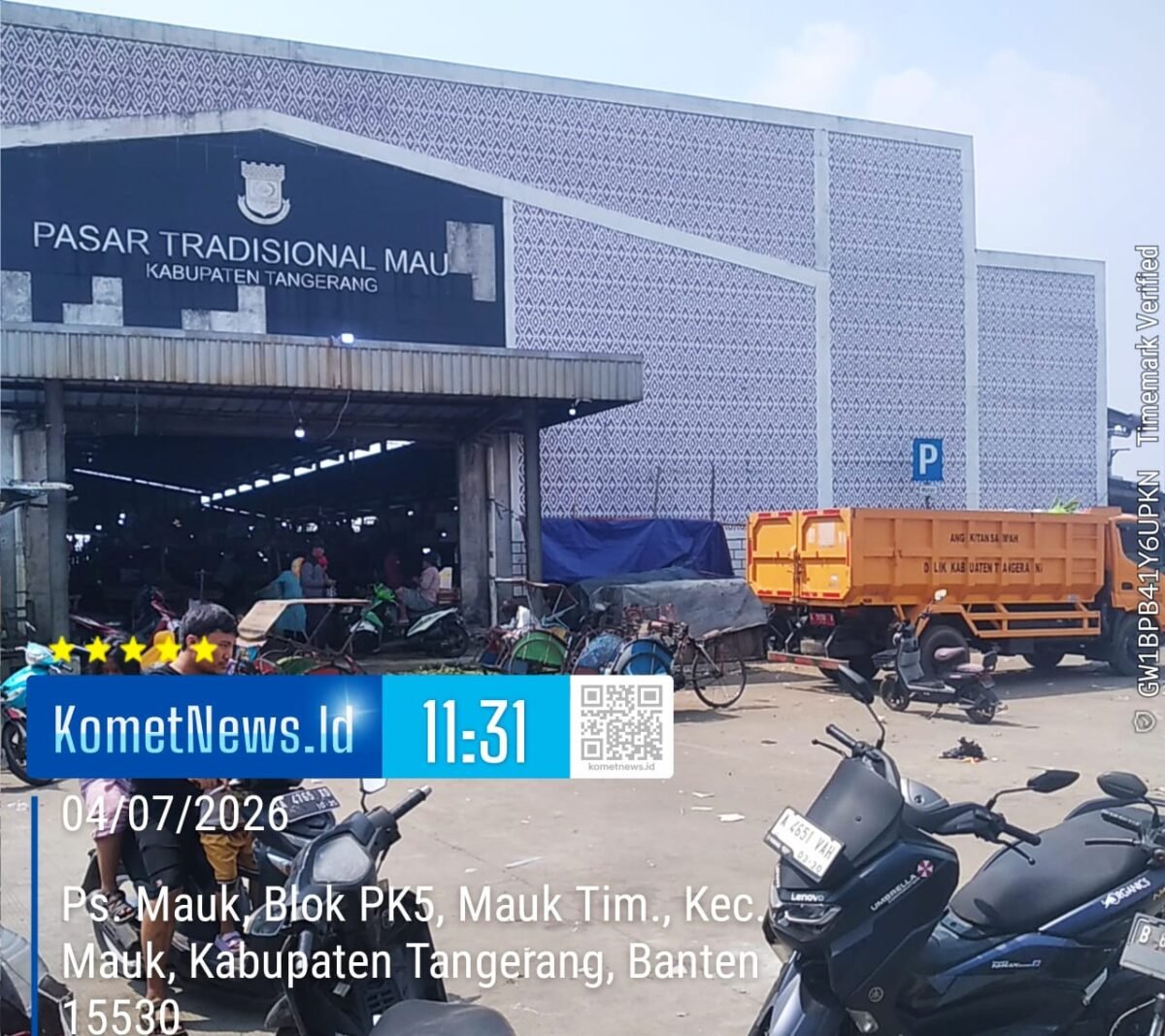 Pasar Tradisional Mauk Rutin Bersih, Sampah Diangkut Setiap Hari Demi Kenyamanan Pengunjung