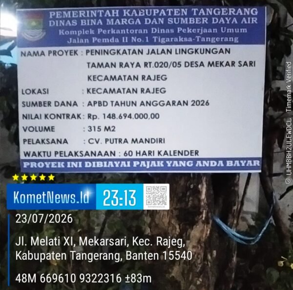 Diduga Ada Ketidaksesuaian Pelaksanaan Proyek Jalan Lingkungan di Rajeg, AJA Minta Dinas Turun Tangan
