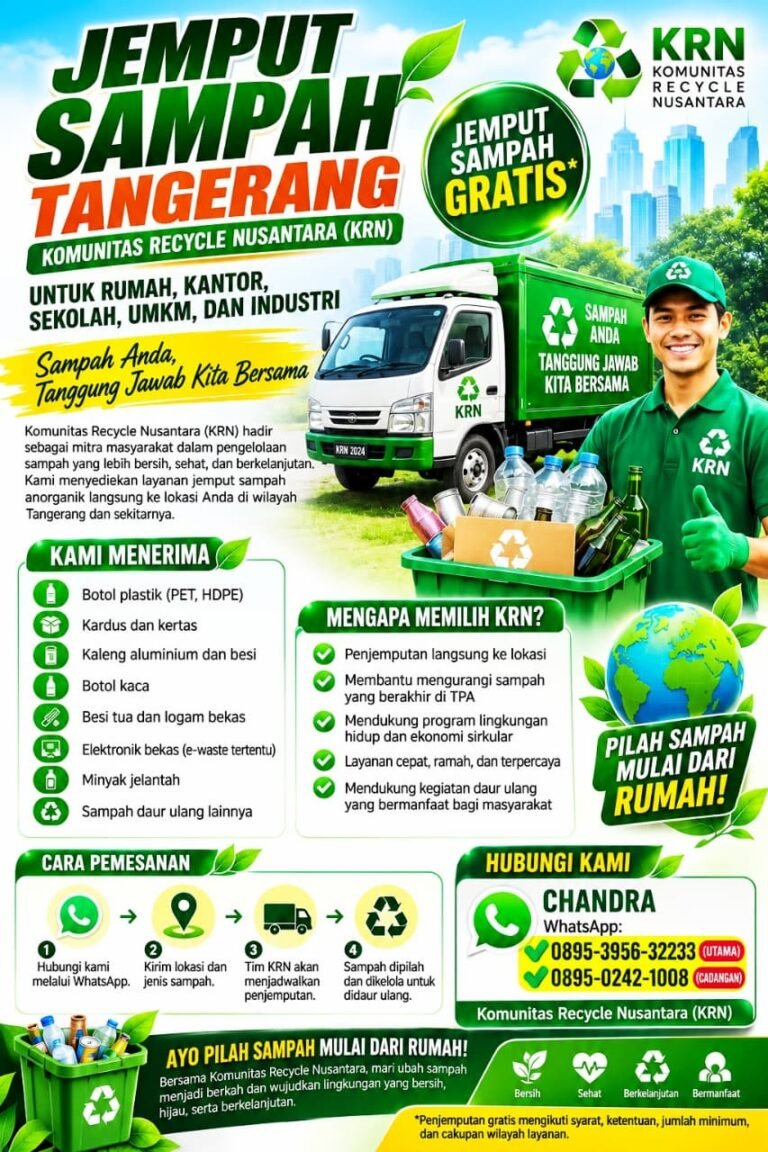 Komunitas Recycle Nusantara Luncurkan Layanan Jemput Sampah Gratis, Dorong Masyarakat Wujudkan Lingkungan Bersih dan Berkelanjutan
