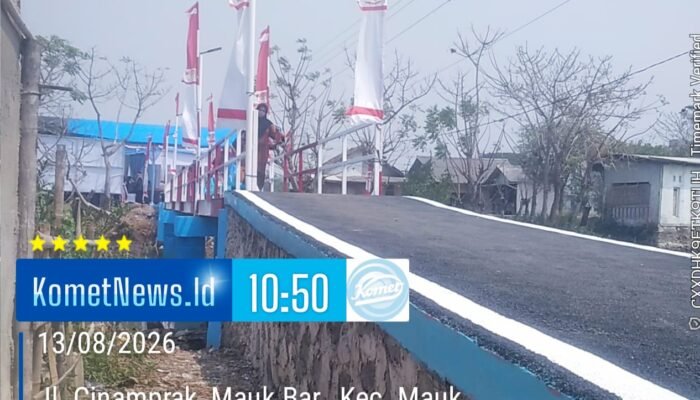 Jembatan Merah Putih Kampung Cinamprak Resmi Diresmikan, Jadi Akses Penting bagi Warga Mauk Barat
