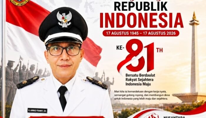 HUT ke-81 RI, Kades Jatimulya Ahmad Franky Ajak Warga Isi Kemerdekaan dengan Kerja Nyata dan Gotong Royong