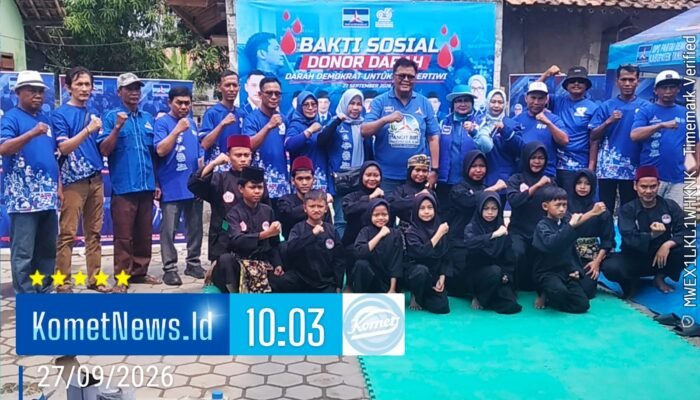 Donor Darah Demokrat untuk Ibu Pertiwi, Dimeriahkan Padepokan BHSK Beksi H. Sanwani